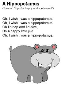 a hippopotamus poem is shown with the caption'i wish i was a hippopotamus '