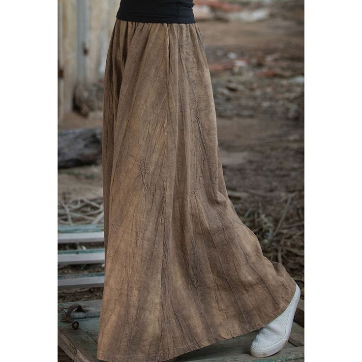 Versatile Elastic Waist Skirt Fabric: 70.8%Ramie+29.2%Cotton Size: Free Size Multiple Color Selections: Brown, Apricot Skirt Type: Skirt Style Type: Street Trendy  Season: Spring, Fall, Winter, Summer Non-stretch Brown Long Skirt, Non-stretch Long Brown Skirt, Spring Baggy Lined Maxi Skirt, Cotton Skirted Bottoms For Fall, Fall Cotton Skirted Bottoms, Skirted Cotton Bottoms For Fall, Fall Skirted Cotton Bottoms, Non-stretch Brown Cotton Skirt, Brown Cotton Long Skirt