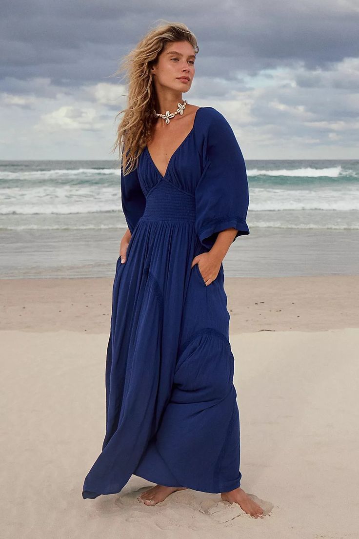 Dixie Maxi | Free People Wind Skirt, Chiffon Beach Dress, Dress Weights, Marine Uniform, Long Beach Dress, Bohemian Dress, Belleza Natural, Cinched Waist, Types Of Skirts