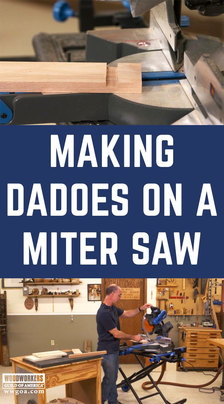 a man working on a miter saw with the words making dads on a miter saw