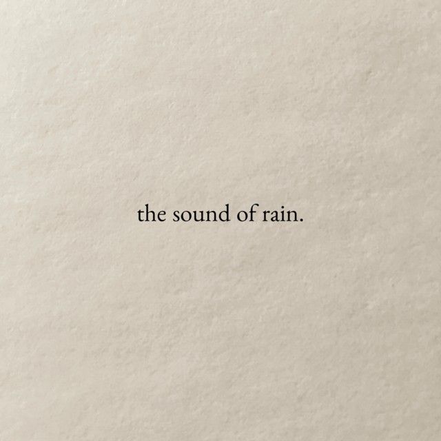 the word'the sound of rain'written in black ink on a white paper