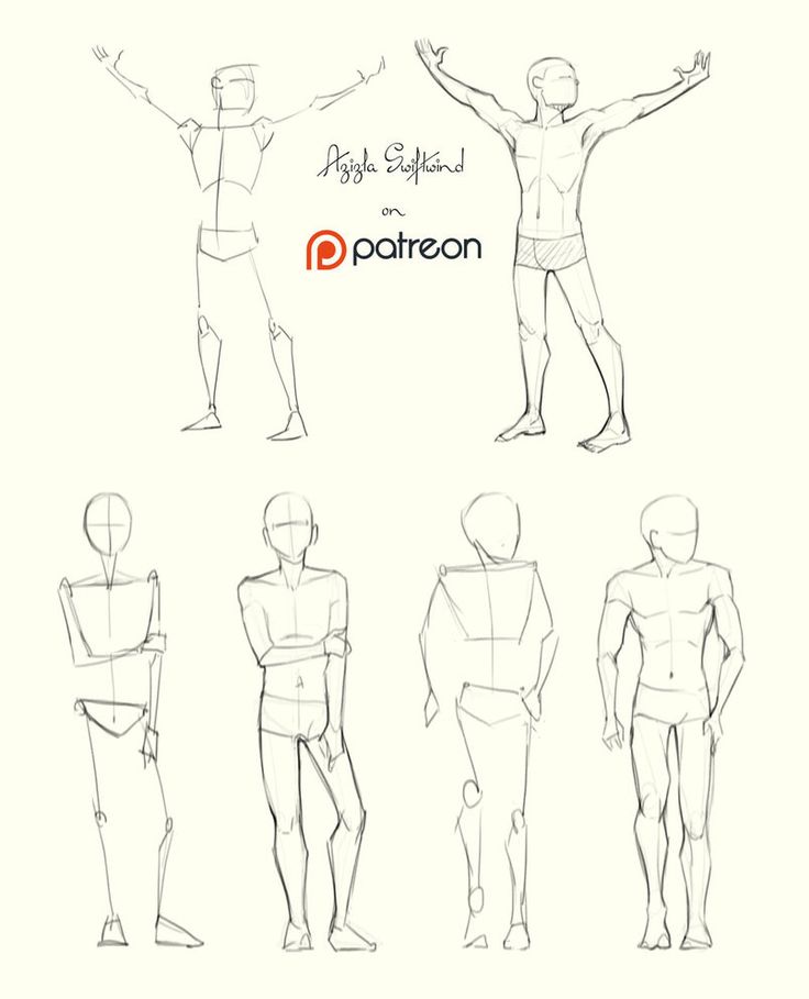 an image of a man's body in different poses