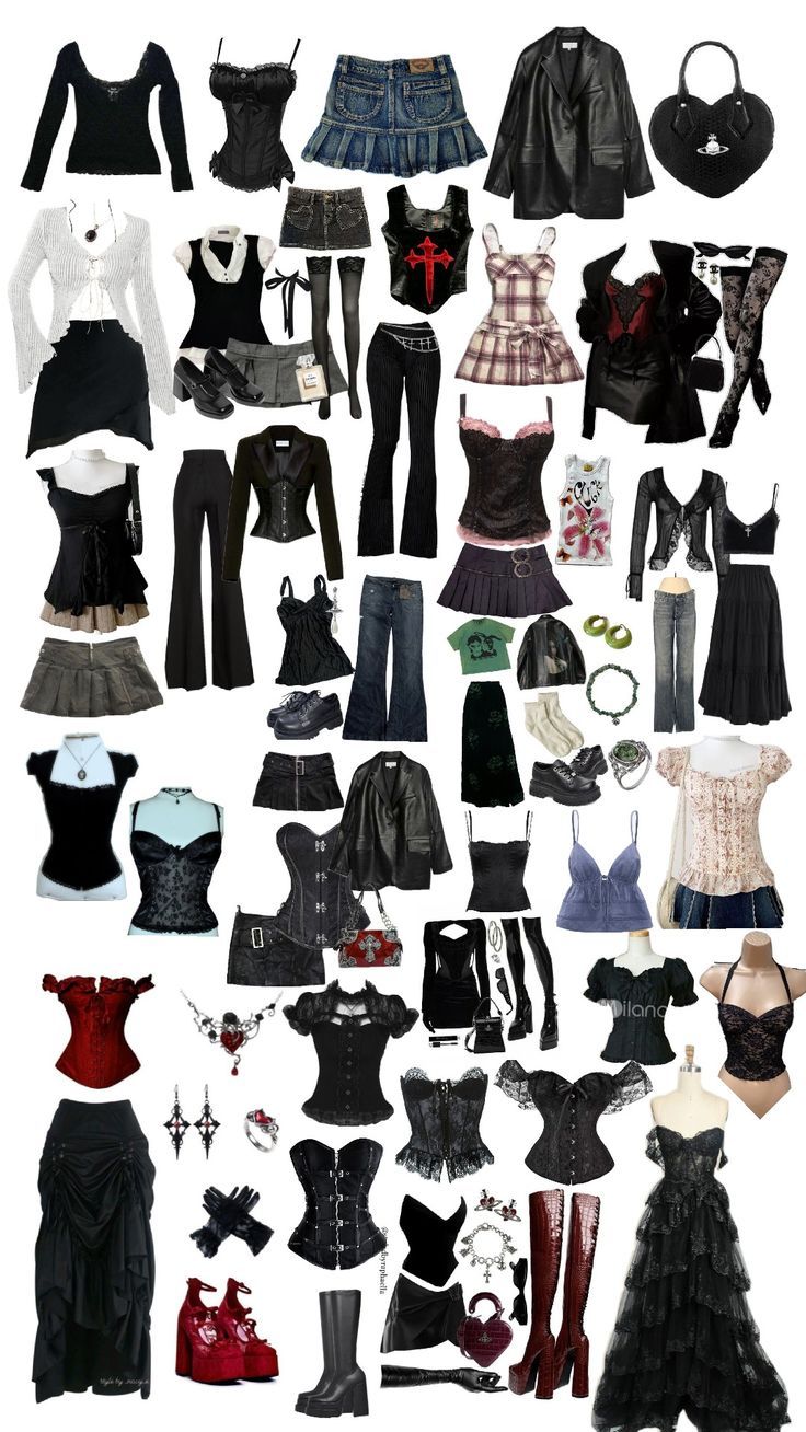 Romantic Goth Outfits, Goth Outfit Inspo, Tim Burton Style, Dr Closet, Alt Fashion, Closet Fashion, Goth Outfits, Wedding Dress Long Sleeve, Dark Fashion