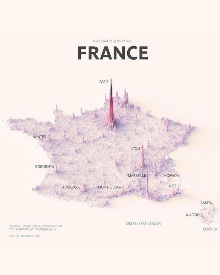 an illustrated map of france with all the major cities and their name written on it