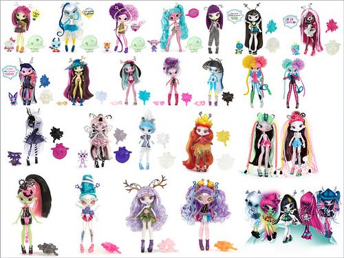 the monster dolls are all dressed up and ready to be played in their respective outfits