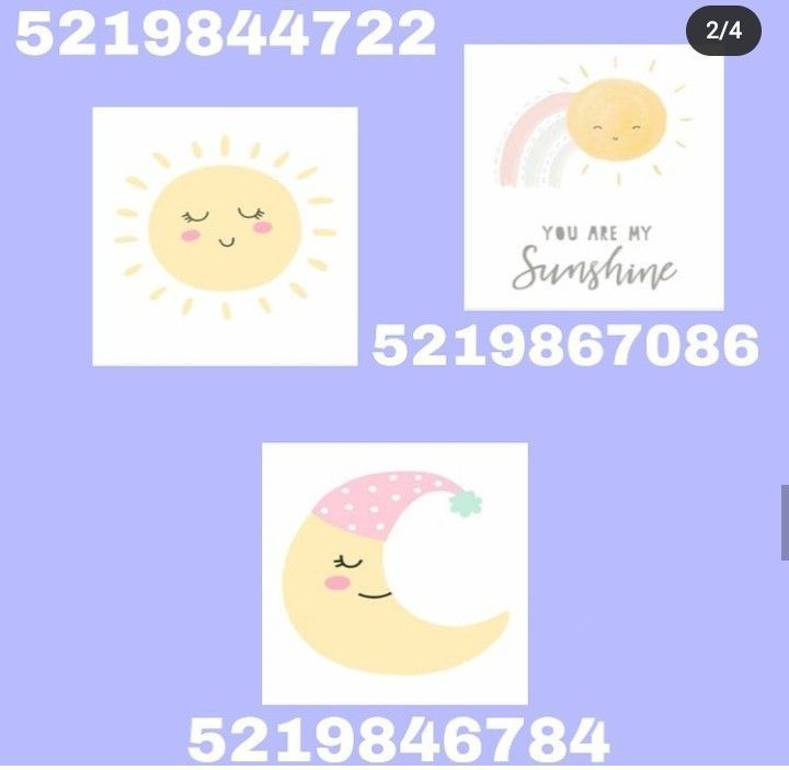 the numbers are in different styles and colors, including one with a sleeping moon on it