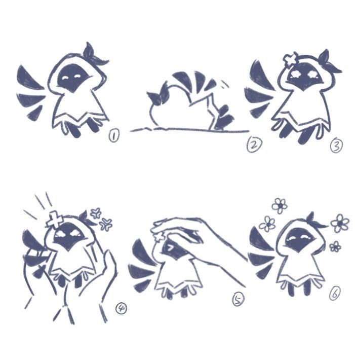 the instructions for how to draw a cartoon bird with different poses and expressions on it