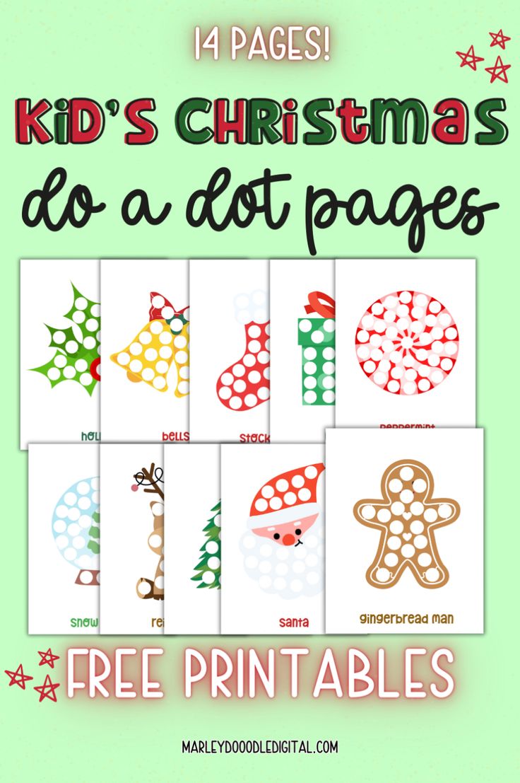 Make the holidays more fun with these 14 free Christmas dot marker printables for kids! Featuring festive designs like Santa, a reindeer, Christmas trees, candy canes, and more, these activity sheets are perfect for toddlers and preschoolers. Easy to use and mess-free, these printables are great for home or classroom activities. Download your free dot marker sheets today and get creative with your little ones! Fun Christmas Party Ideas, Dot Marker Printables, Kids Christmas Coloring Pages, Wedding Planning Printables, Reindeer Candy, Theme Preschool, Tree Santa, Dot Worksheets, Free Printable Tags