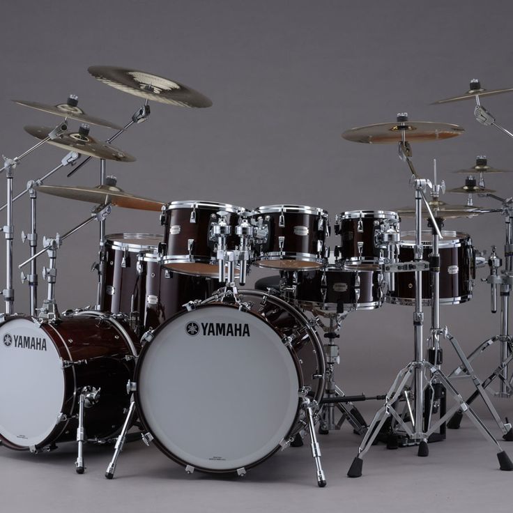 the yamaha drum set is ready to be played