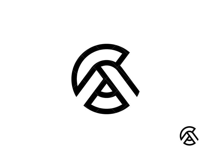 the letter logo is black and white, with an arrow in it's center