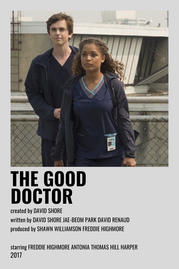 the good doctor movie poster with an image of two people standing next to each other