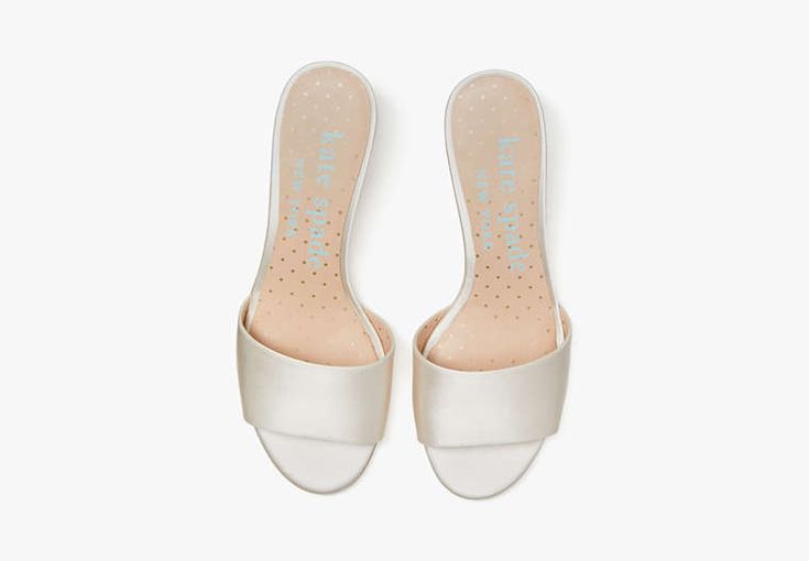 For the bride-to-be: Toss the bouquet in that magical white dress and these slide sandals featuring a snow globe heel with a wedding cake for the occasion... | Kate Spade Love Slide Sandals, Ivory Bridal - 10 Ivory Bridal, Snow Globe, Slide Sandals, Wedding Shoes, Wedding Cake, Snow Globes, A Wedding, Kate Spade, Globe