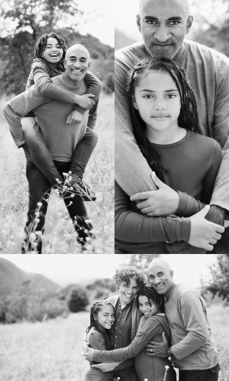 three different pictures of people hugging each other in black and white, with the same person holding