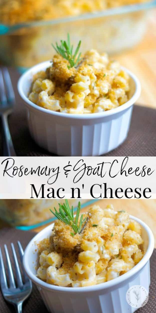 two white bowls filled with macaroni and cheese