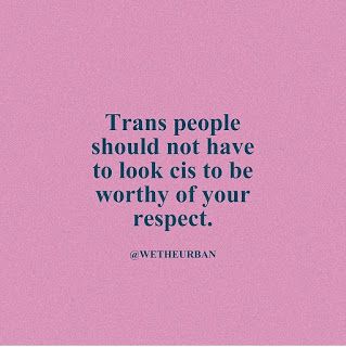 the quote trans people should not have to look cis to be worthy of your respect