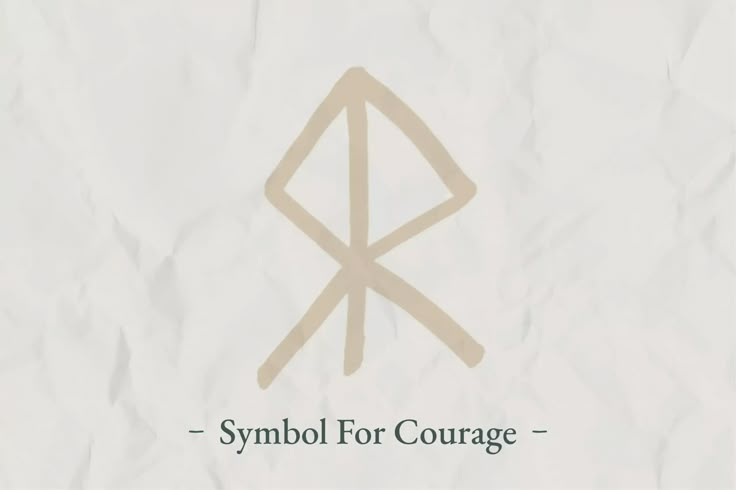 Viking Symbol for Courage Tattoo For Bravery, Symbols For Bravery, Viking Symbol For Warrior, Brave Symbol Tattoo, Bravery Tattoo Symbol, Small Warrior Tattoo, Symbols Of Courage, Symbols For Courage, Courage Symbol Tattoo