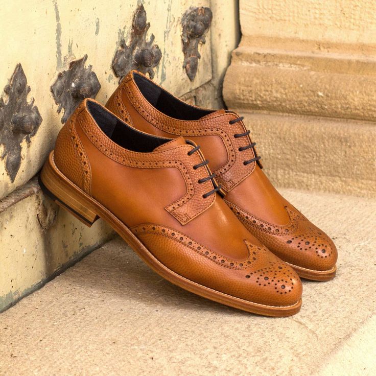 CUSTOMIZE Heeled Brogues, Oxford Shoes Brown, Designed Shoes, Wingtip Shoes, Brogue Boots, Custom Design Shoes, Custom Made Shoes, Brown Oxfords, Handmade Leather Shoes