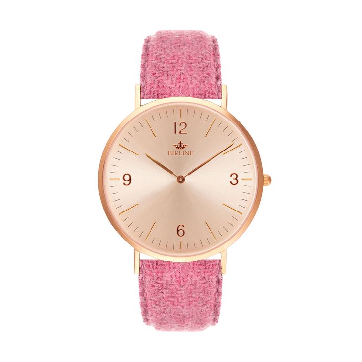 Watches - Beverly | Rose Gold / Rose Gold | 36mm Harris Tweed Women, Fashion Trend Inspiration, Pink Things, Pink Watch, Rose Gold Crystal, Pink Cases, Girls Watches, Customer Feedback, Gold Crystal