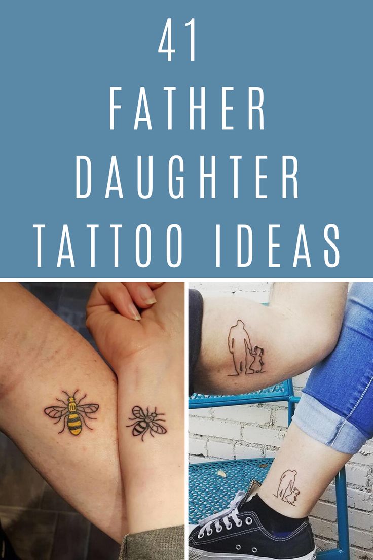 The bond between a father and his daughter can be shaped in many different ways. Here are 41 Father-daughter tattoo ideas to show off that unbreakable bond. Tiny Father Daughter Tattoos, Tattoo Ideas Mom Daughter, Celtic Father Daughter Tattoo, Tattoo Ideas For Father And Daughter, Daddy And Daughter Tattoo Ideas, Dad Daughter Tattoo Ideas, Mom Dad Daughter Tattoo, Small Father Daughter Tattoos, Dad Daughter Tattoos Matching