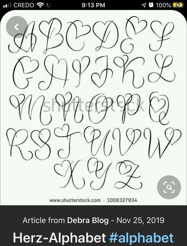 the alphabet is written in cursive letters and numbers