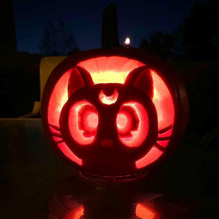 jack o lantern Luna Sailor Moon Pumpkin Carving, Asian Pumpkin Carving, Jjk Pumkin Carving, Kirby Jack O Lantern, Jack O Lantern Creative, Jack O Lantern Pokemon, Sanrio Jackolantern, Anime Jack O Lantern, Genshin Impact Pumpkin Carving