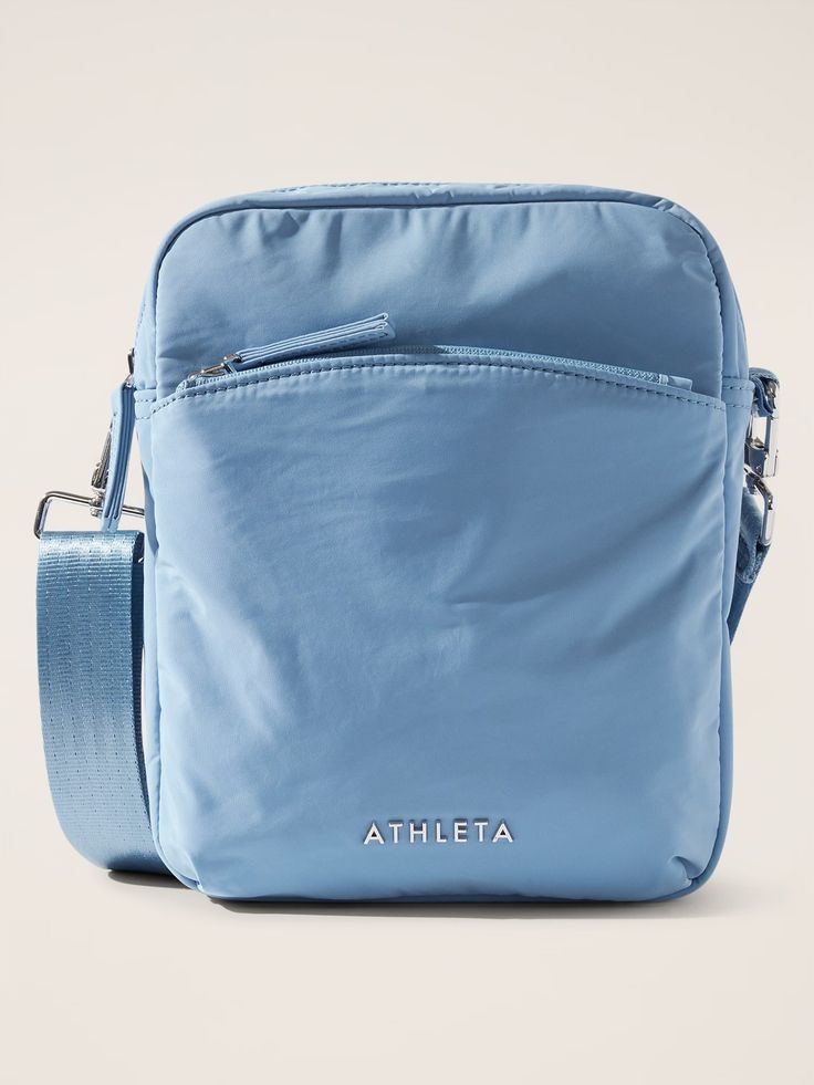 All About Vertical Crossbody Bag | Athleta Waterproof Crossbody Bag, Interior Organization, Diy Cleaning Solution, Bag Obsession, Work And Travel, Throw Over, Coastal Blue, Fashion Wishlist, Swim Accessories