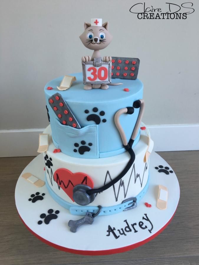 a birthday cake with an animal themed design on the top and dog's name written on it