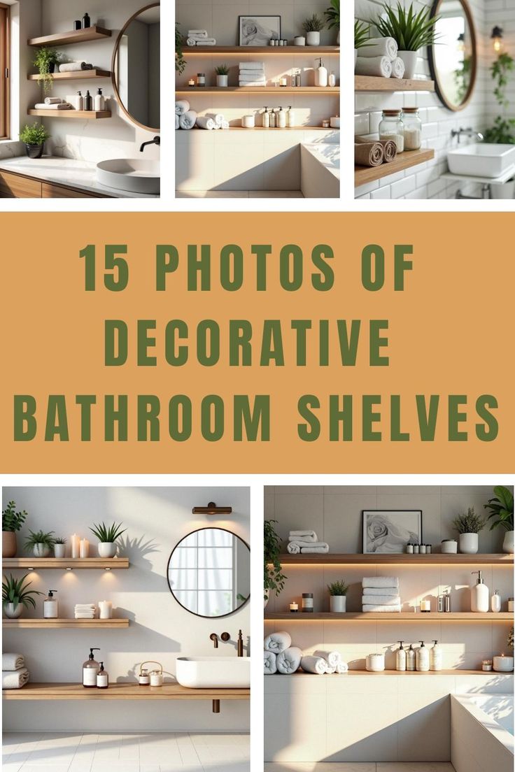 Did you know that decorative bathroom shelves can transform your space into a stylish sanctuaryDiscover chic shelving ideas to showcase your ornaments and essentialsFrom floating designs to vintage-inspired unitsthese shelving solutions add flair and functionPerfect for small bathrooms or guest spacesthese shelves elevate decor while keeping things organizedReady to make your bathroom a style havenDive in and get inspired Open Shelving Organization, Bathroom Window Shelf, Bathroom Shelves Decor Ideas, Bathroom Open Shelving, Window Shelf Decor, Bedroom Attic Ideas, Shelves For Bathroom, Elegant Shower Curtains, Bathroom Storage Hacks