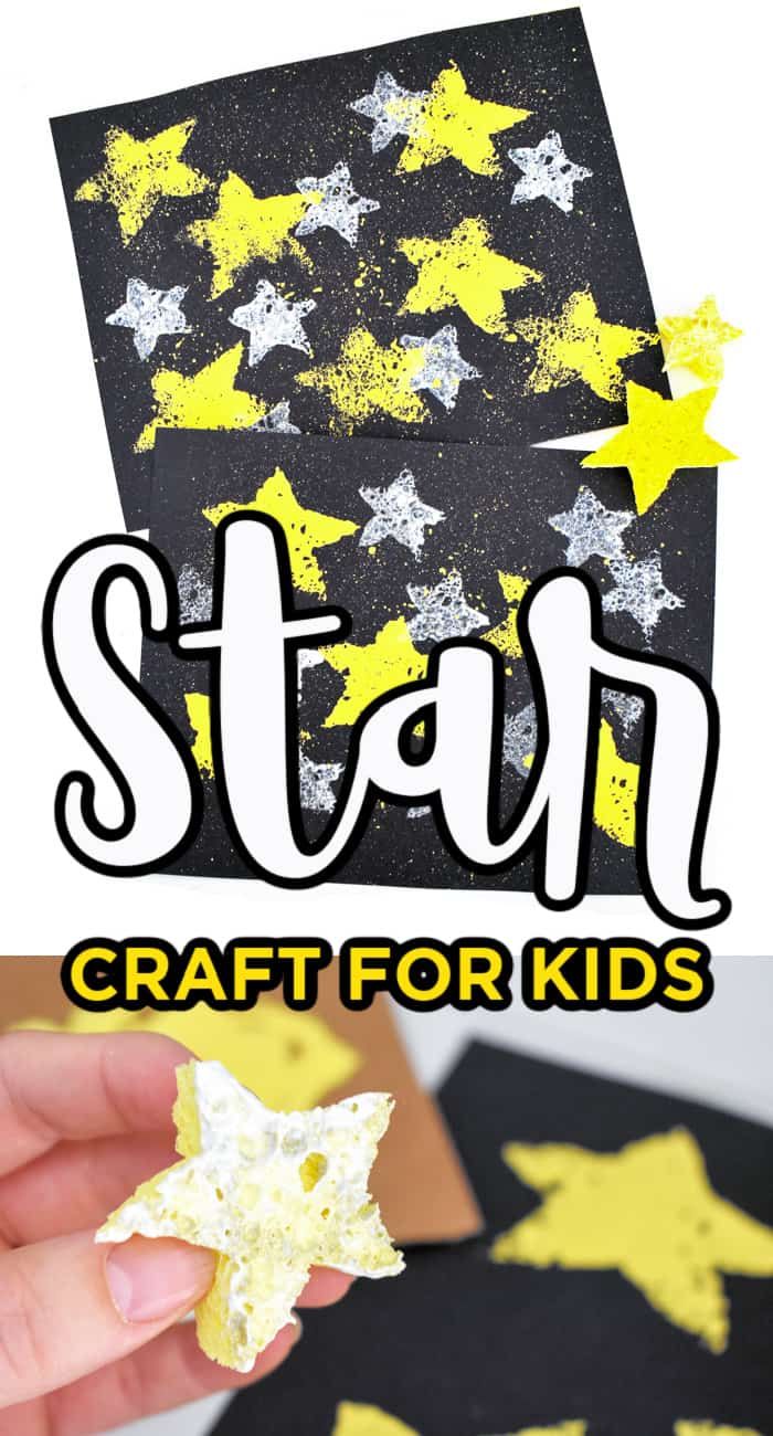 star craft for kids with yellow stars and black background