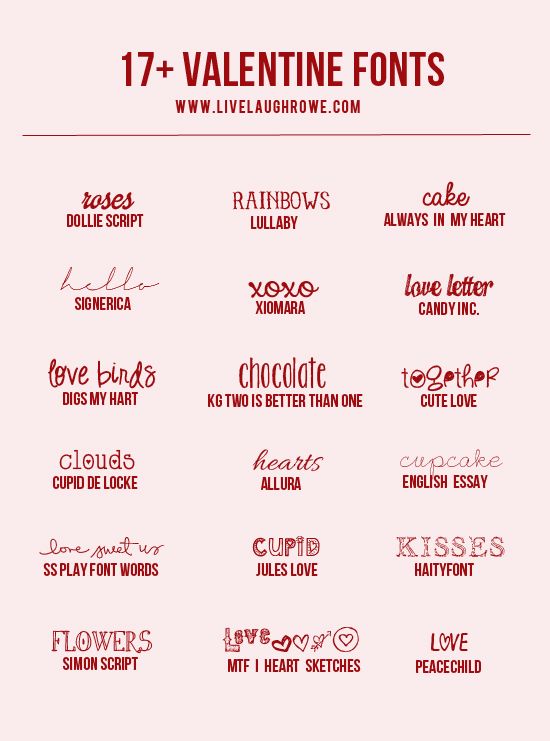 valentine's day font styles