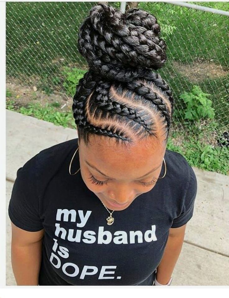 HAIRSTYLE 💕💕💕💕💕 African American Braided Hairstyles, Bob Braids Hairstyles, Cute Natural Hairstyles, African American Braids, Feed In Braids Hairstyles, American Hairstyles, African Hair Braiding Styles, Braided Bun Hairstyles, Braided Ponytail Hairstyles