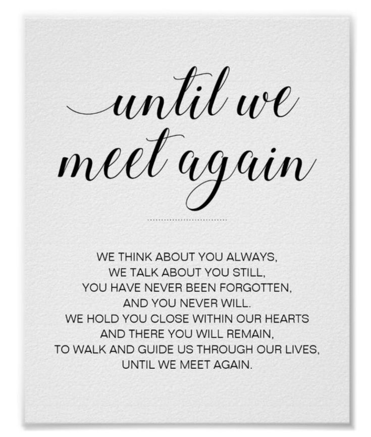 a white poster with the words until we met again in black ink, and an image of