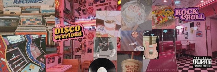 an image of a room with various records on the wall and pictures in the walls