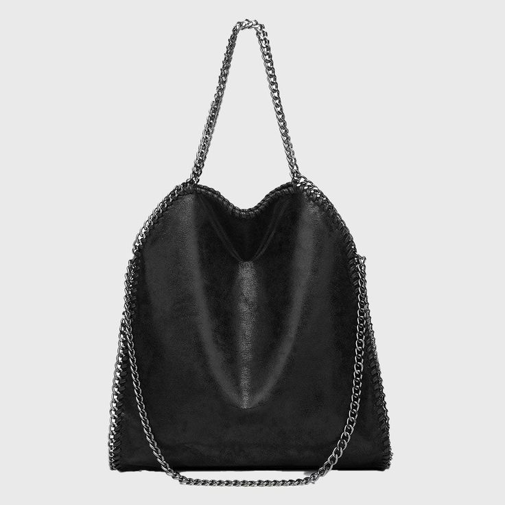 Get this large chains hobo bag for your fashion life. Quality materials ensure your all-day comfort. Featured vegan leather Simple & fashionable design Solid adjustable strap High-quality metals Smooth zipper closure Careful lining & stitching Bag measures: L15” x W3.5” x H16.5”( L38 x W9 x H42 cm ) Casual Chique, Designer Totes, Luxury Designer Handbags, Designer Crossbody, Bag Luxury, Casual Tote, Types Of Bag, Chain Bags, Tote Bag Design