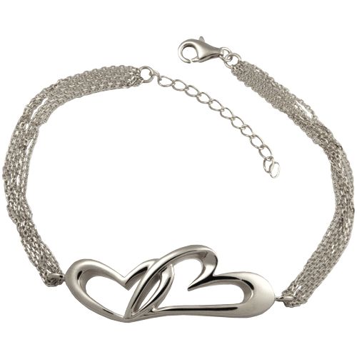 The Forever Heart Cremation Bracelet is sterling silver and is crafted by an artistic skilled jeweler one at a time. The quality is excellent and the craftsmanship is outstanding. This Keepsake Pendant holds a small amount of remains, a piece of hair or something that is small enough to memorialize your loved one and bring them close to your heart. White Gold Promise Bracelet, Elegant Silver Heart Chain Bracelet, Sterling Silver Double Heart Bracelet, Elegant Silver Heart Bracelet As Gift, Elegant Double Heart Sterling Silver Bracelet, Elegant Silver Heart Bracelet Gift, Elegant Silver Heart Bracelet For Gift, Sterling Silver Heart Bracelet For Anniversary, Sterling Silver White Gold Bracelet For Promise