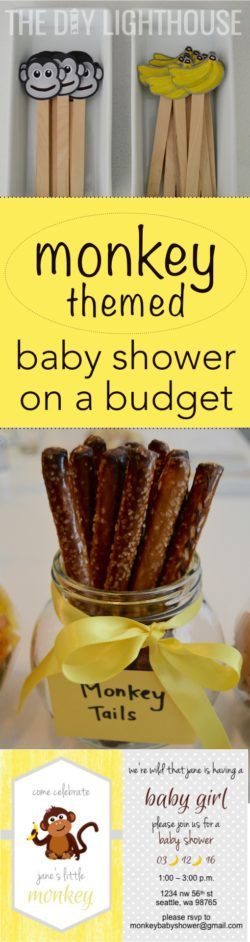 monkey themed baby shower on a budget