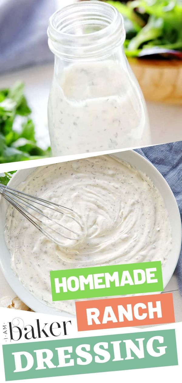 homemade ranch dressing in a mason jar