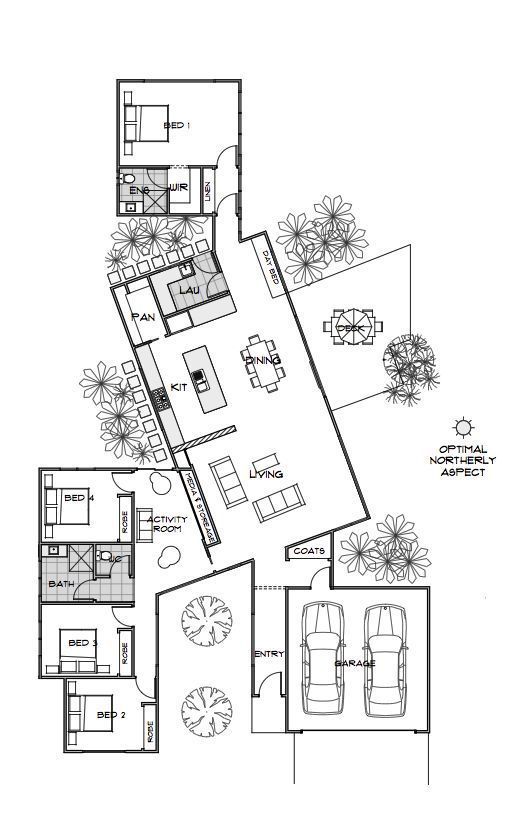 the floor plan for this modern home