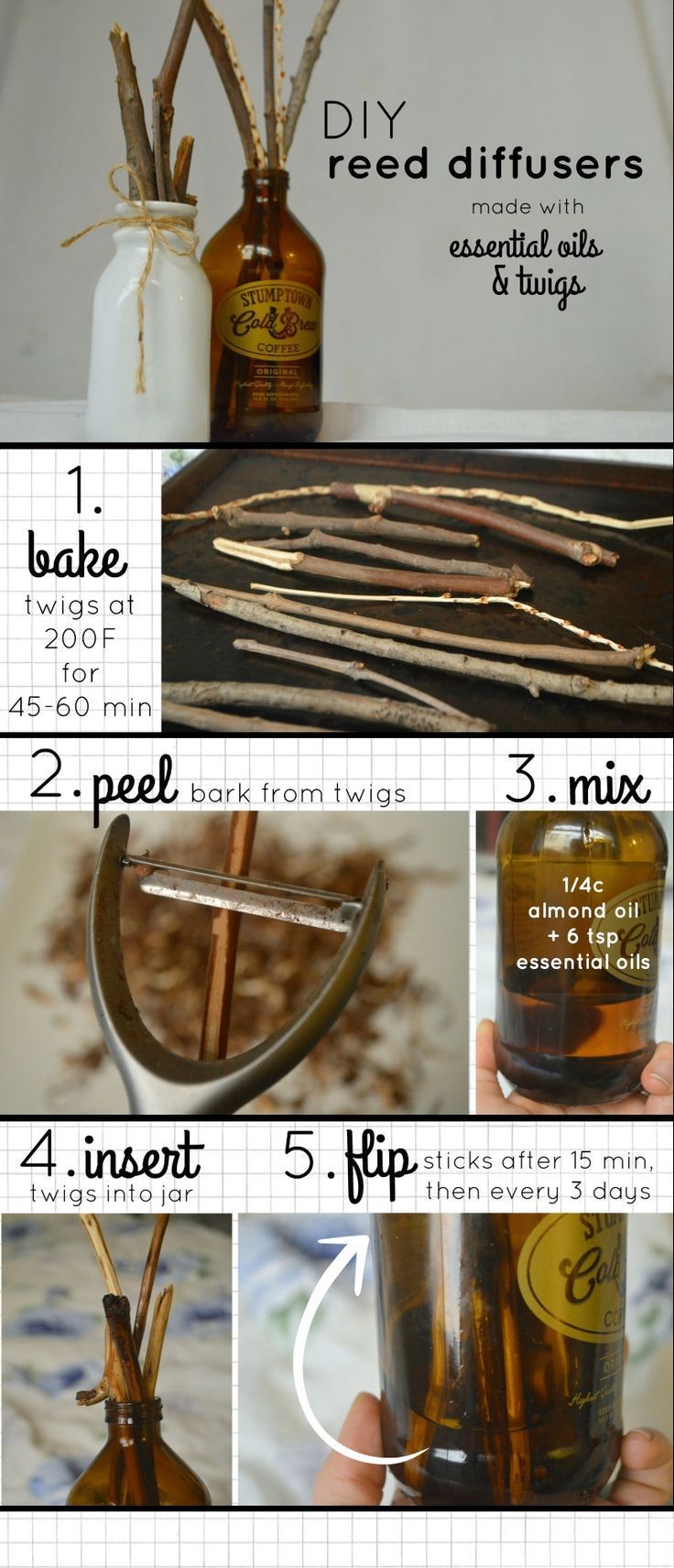 instructions to make reed diffusers for candles