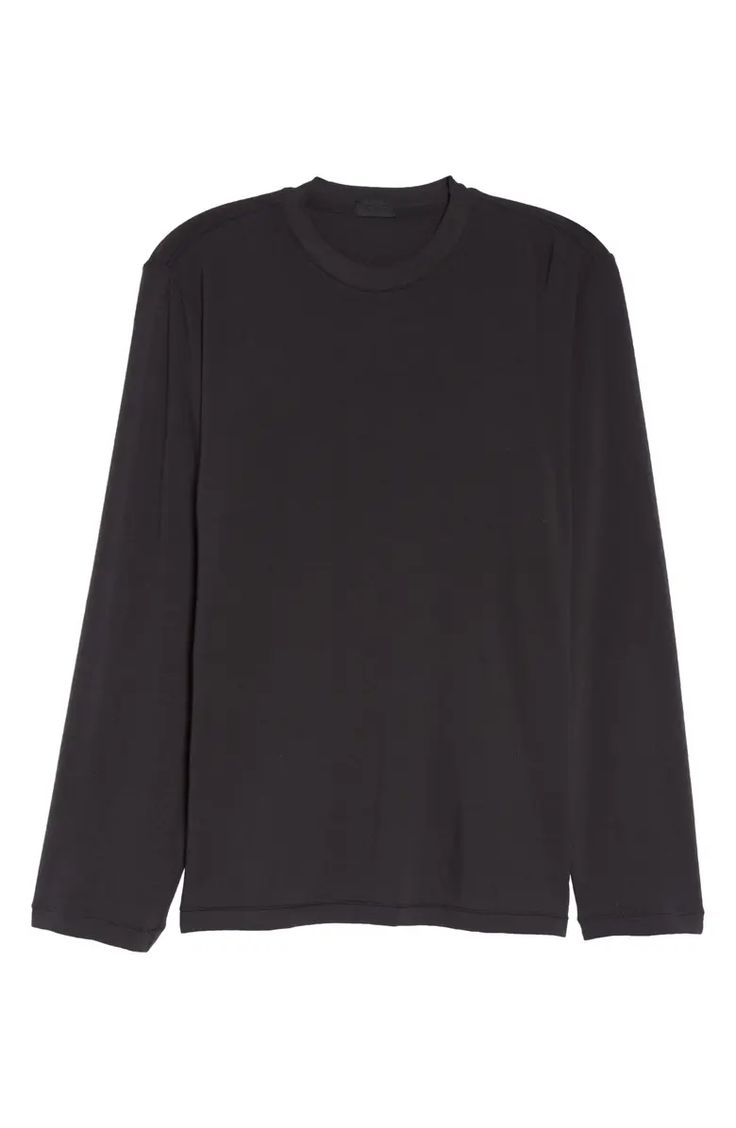 SKIMS Boyfriend Long Sleeve T-Shirt | Nordstrom Black Top For Lounging In Fall, Long Sleeve T-shirt For Loungewear In Fall, Long Sleeve T-shirt For Fall Loungewear, Spring Long Sleeve T-shirt For Loungewear, Black Cotton Long Sleeve Sleepwear, Black Long Sleeve Cotton Sleepwear, Stretch Long Sleeve T-shirt For Layering, Stretch Crew Neck Long Sleeve Top For Loungewear, Stretch Long Sleeve Crew Neck Top For Loungewear