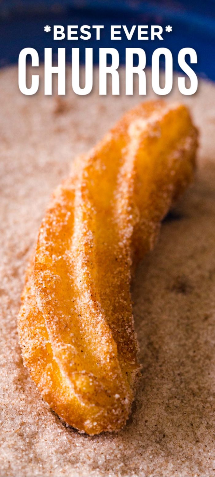 the best ever churros recipe is made with only three ingredients, including sugar and cinnamon