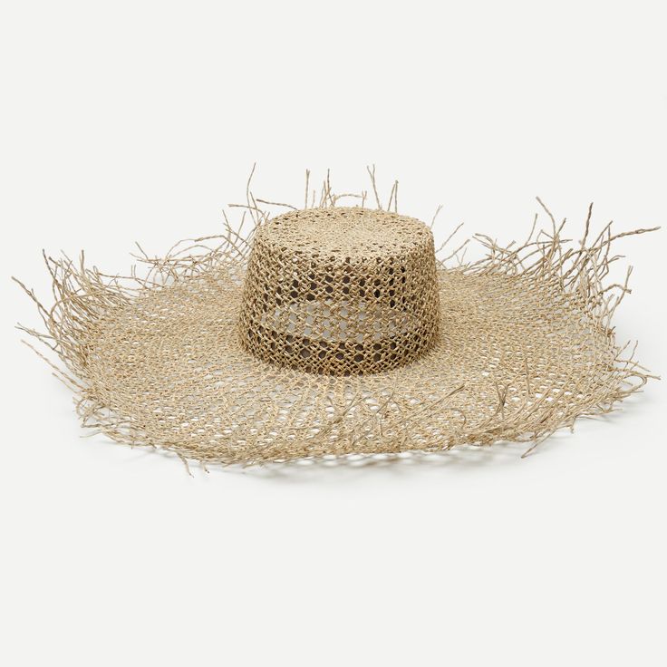 Marley in Seagrass Spring Bohemian Straw Panama Hat, Wide Brim Sun Hat With Fringe, Spring Festival Straw Panama Hat, Straw Panama Hat For Spring Festivals, Bohemian Woven Sun Hat For Spring, Spring Coastal Boater Hat Made Of Toquilla Straw, Flat Brim Straw Hat For Festival, Bohemian Woven Straw Hat For Spring, Bohemian Paper Straw Hat For Spring