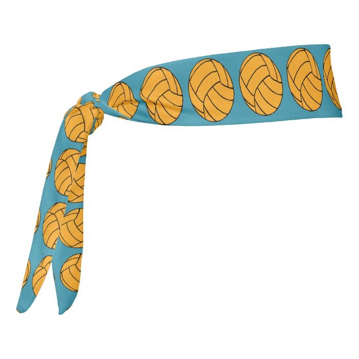 Water Polo Ball Patterned Tie Headband, Adult Unisex, Size: Large, Orange / Floral White Adjustable Sweatband Headband For Sports Events, Adjustable Sweatband Headband For Sports, Adjustable Cotton Sweatband Sports Headband, Adjustable Cotton Sweatband Headband For Sports, Sports Headband With Elastic Band, Water Polo Players, Sports Banquet, Tie Headband, Water Polo