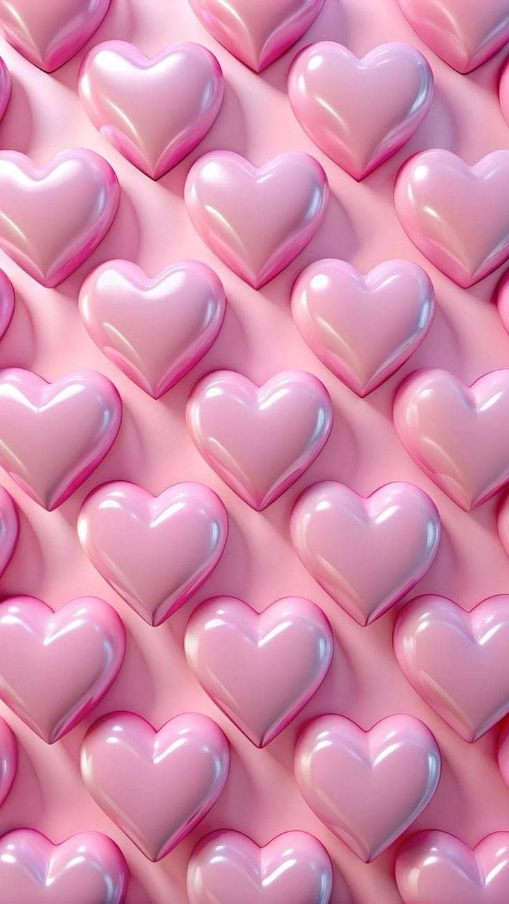 many pink hearts are arranged in the shape of a heart