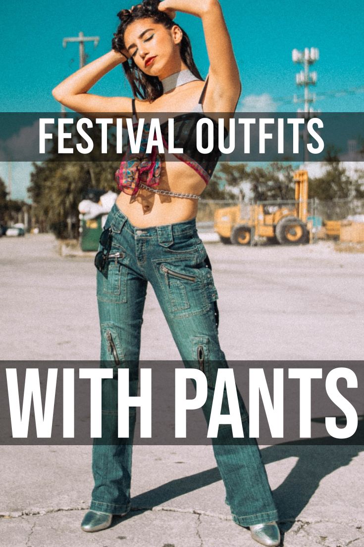 You are thinking "pants" for your next festival clothing and you are not sure what to do? We got you! Daytime Rave Outfit, Festival Pants Outfit, Bass Rave Outfits, Festival Outfits Pants, Rave Pants Outfits, Festival Outfit Pants, Jeans Festival Outfit, Modest Rave Outfits, Outdoor Festival Outfit