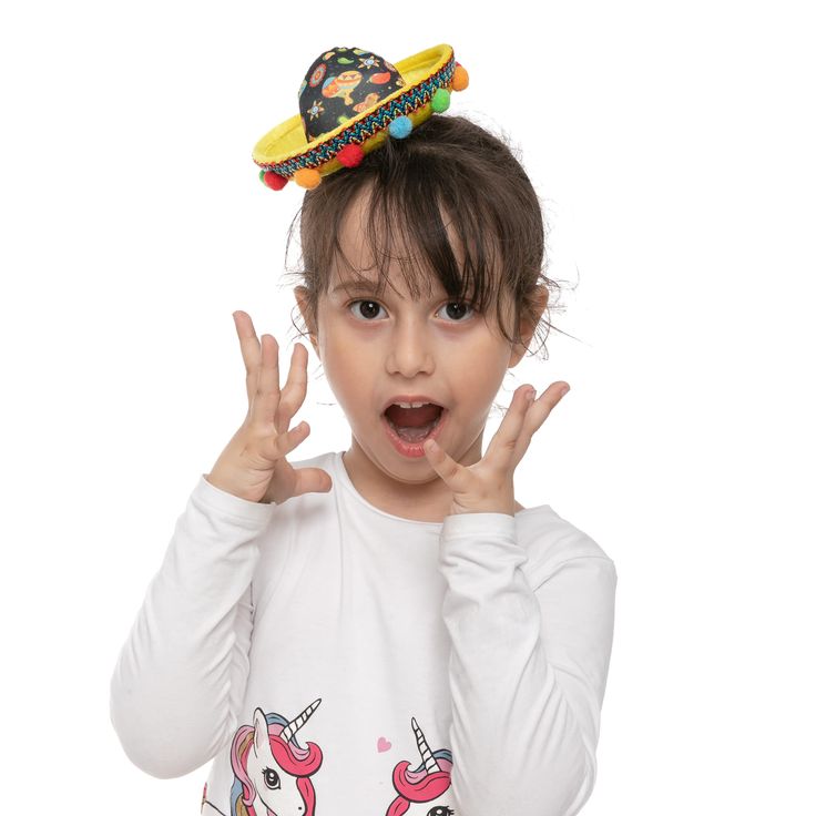 Our festive headband set includes 6 packs of one size fits all fiesta fabric and straw sombrero headbands. Fabric sombrero headbands feature unique patterns on attached sombrero with colorful ball fringes and black flexible headbands. Measures approx. 6 ¼” wide and 7 ½” tall. Straw sombrero headbands feature Mexican Décor on an attached beige straw sombrero and white flexible headband. Measures approx.5 ¼” wide and 7 ½” tall. Great for Cinco de Mayo fiesta event, luau event photo props, Spanish- Novelty Multicolor Adjustable Costume Hat, Adjustable Multicolor Novelty Costume Hats And Headpieces, Playful Adjustable Mini Hats For Carnival, Adjustable Fun Festival Headband, Adjustable Novelty Mini Hats For Festivals, Playful Multicolor Adjustable Costume Hats And Headpieces, Adjustable Fun Costume Accessories For Festival, Fun Adjustable Costume Accessories For Festival, Playful Multicolor Adjustable Costume Hats