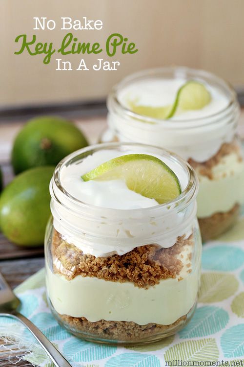 no bake key lime pie in a jar