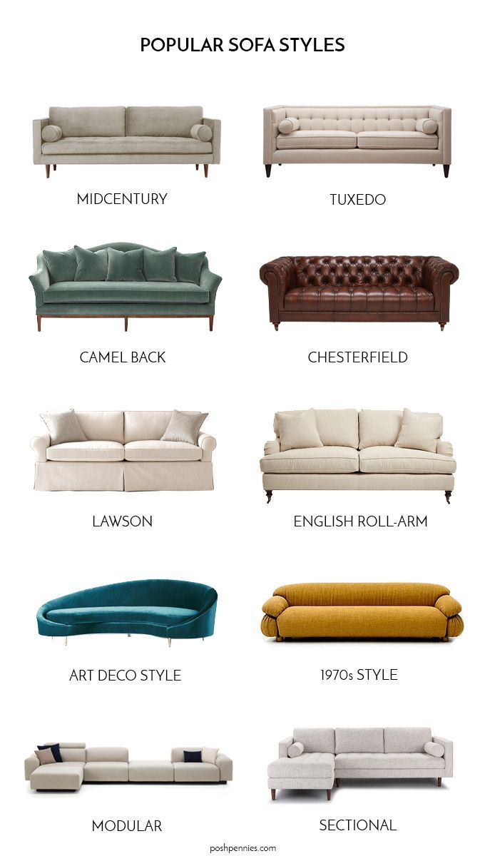 the different types of sofas and couches