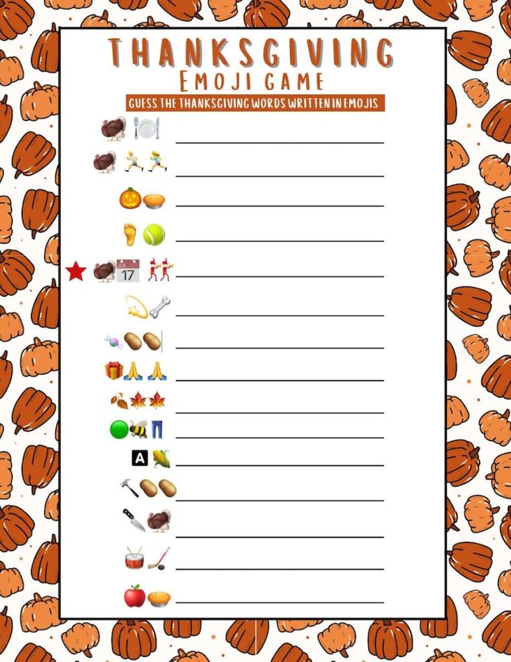 a thanksgiving themed writing paper with pumpkins on it