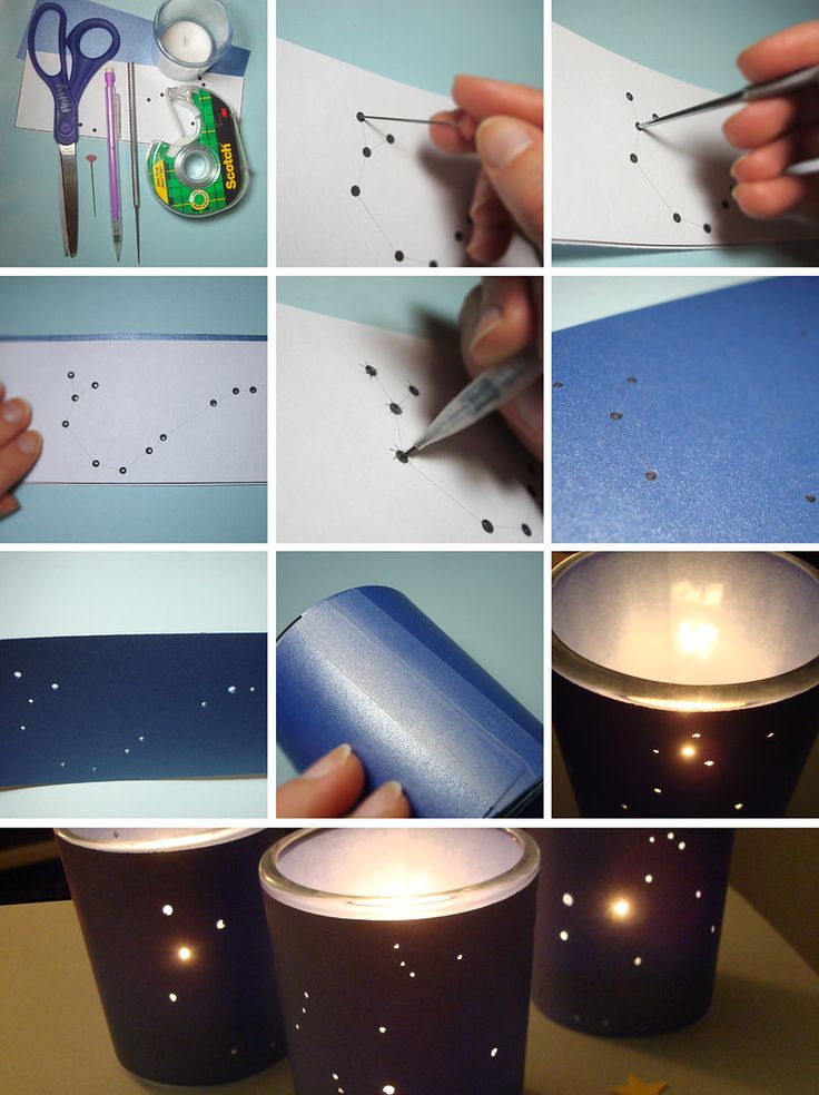 there are many pictures showing how to make paper lanterns with scissors and glue on them